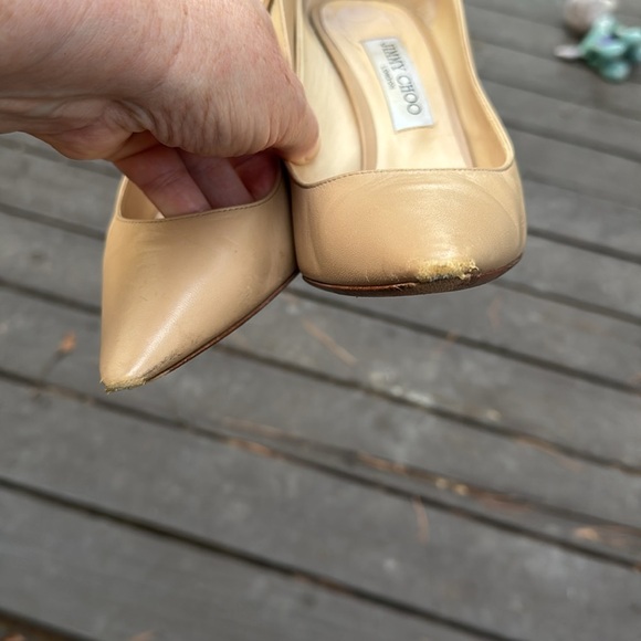 Jimmy Choo Nude Leather Pumps size 39 - Picture 6 of 7